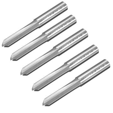5pcs 6x22mm Double Flute Straight Slot CNC Router Bits Set Milling Cutter