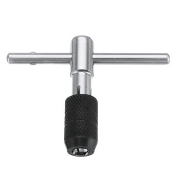 6pcs M3-M8 Tap Drill Set T Handle Ratchet Tap Wrench Machinist Tool With Screw Tap Hand