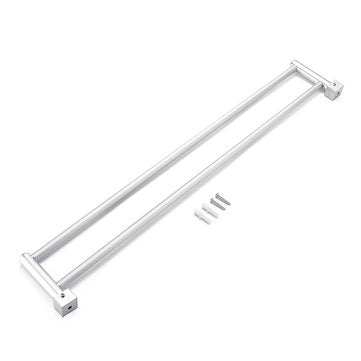 Bathroom Double Towel Rail Rack 2 Bar Space Aluminum Hanger Wall Mounted Towel Shelf Bath Rails Bars