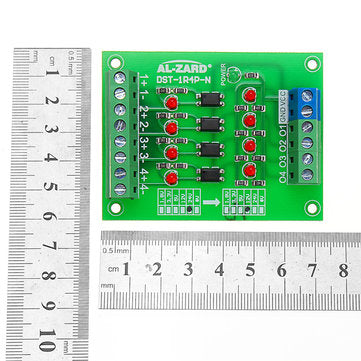 3pcs 24V To 12V 4 Channel Optocoupler Isolation Board Isolated Module PLC Signal Level Voltage Conve