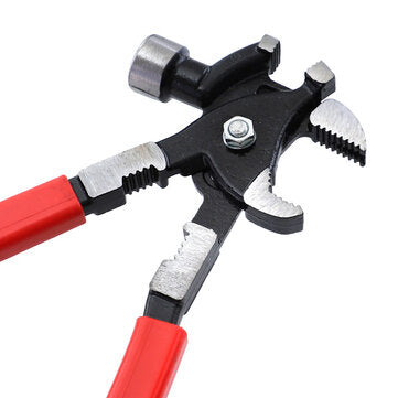 Universal Hammer Pliers Pipe Wrench Spanner Iron Knock Manual Nail Pull Assist Nail Thread Trimming