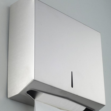 Stainless Steel Compact Hand Towel Paper Shelf Holder Dispenser With Lock Washroom Use