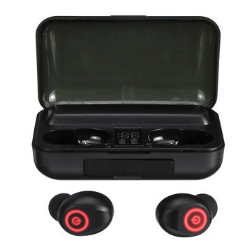 F9-3 TWS bluetooth Bilateral Stereo Noise Reduction IPX5 Waterproof Earphone Headphones with Chargin