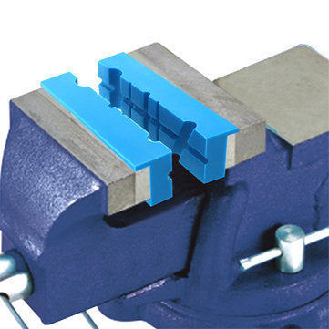 Drillpro 2Pcs 140mm Vise Jaws Multipurpose Magnetic Reversible Vise Soft Jaw Pads for Metal Vise Tab