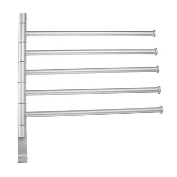 Wall-Mounted Stainless Steel Towel Rack Rotating Bar Bathroom Kitchen Storage (TYPE: 5)