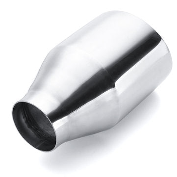 2.25" Inlet 4" Outlet 7" Dual Wall Stainless Steel Exhaust Muffler Pipe Tip