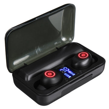 F9-3 TWS bluetooth Bilateral Stereo Noise Reduction IPX5 Waterproof Earphone Headphones with Chargin