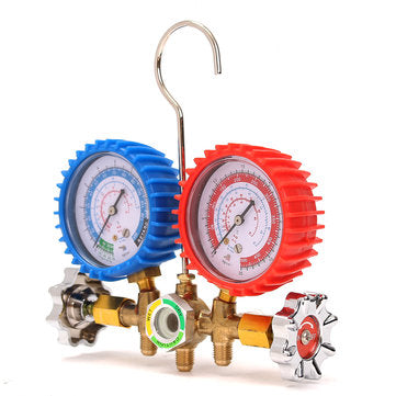 Dual Pressure Gauge A/C Diagnostic Manifold Tester Set HVAC R12 R22 R502 Charging Kit