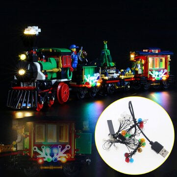 DIY LED Lighting Kit ONLY For LEGO 10254 Christmas Winter Holiday Train Bricks Toy