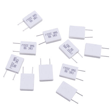 10pcs BPR56 5W 0.22R 0.22 Ohm 5w Non-inductive Ceramic Cement Resistor Wirewound Resistance