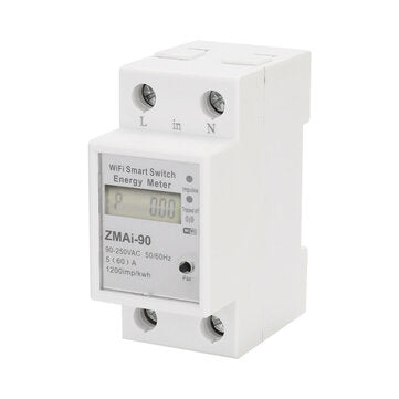 Single Phase Din Rail Wifi Smart Energy Meter Power Consumption Kwh Meter Wattmeter Support Smartlif