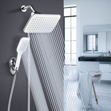 6Pcs 8 Inch Rainfall Shower Head Setting Large Angle-adjustable Shower Set