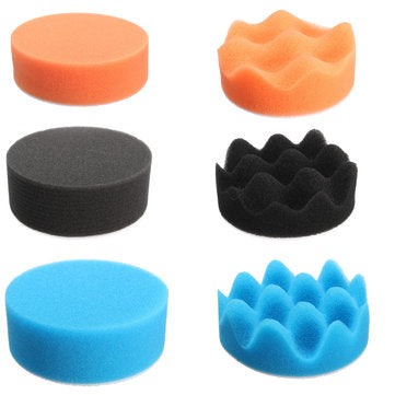 Drillpro 19PCS 80mm Flat Sponge Buff Buffing Pad Polishing Pad Kit Set