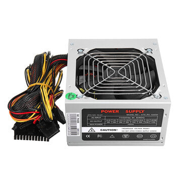 1000W Power Supply PSU PFC Silent Fan ATX 24-PIN PC Computer Gaming AU (COLOR.: SILVER)