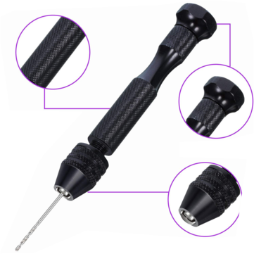 Drillpro 36 Pieces Hand Drill Set Include Pin Vise Hand Drill Mini Drills and 0.5-3.0mm HSS Drills a