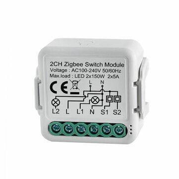 Tuya ZB Two Way Smart Switch Module 110-240V Control Light Switch Controller Automation Module Relay