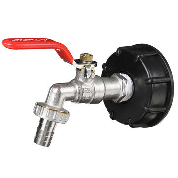 TMOK 1/2 Inch S60x6 IBC Water Tank Adapter Tap Outlet Replacement Valve Fitting for Garden Water Con