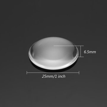 100Pcs Flat Back Transparent Round Clear Glass Domed Cabochons Cover DIY Decoration