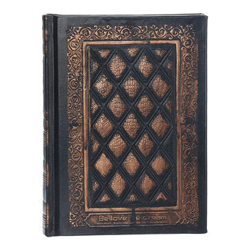 Vintage Classic Black Golden Plaid Notebook Diary Creative School Office Supplies Stationery Persona