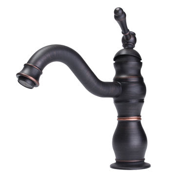 Retro Oil Rubbed Bronze Bathroom Basin Faucet Single Handle Sink Mixer Tap
