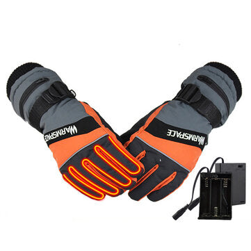 Warmspace Warm Electric Thermal Heated Gloves Motorcycle Winter Cyc... (COLOR.: ORANGE | SIZE: M)