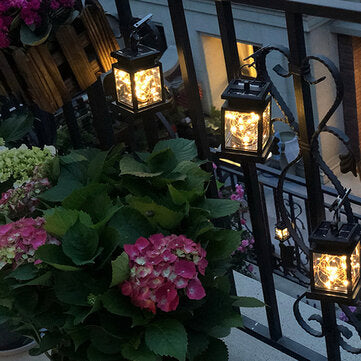 Solar Powered Hanging Lantern LED Solar Candle Lights Outdoor Decorative Path Light Lawn Light for P