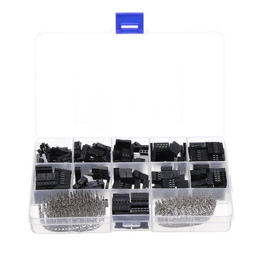 620pcs Dupont Connector 2.54mm Dupont Cable Jumper Wire Pin Header Housing Kit Male Crimp Pins+Femal