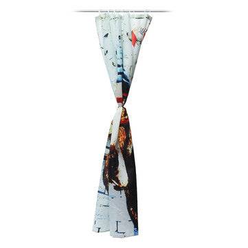 Modern Animal 3D Waterproof Polyester Shower Curtain Dog Octopus Pattern With 12 Plastic Hooks For B