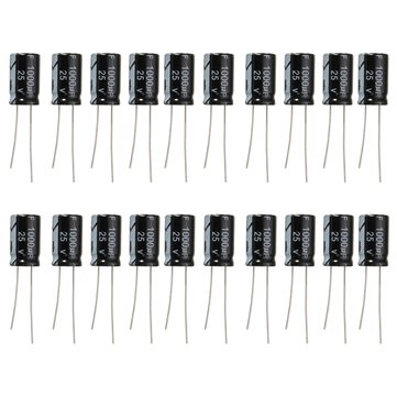 100pcs 1000uF 25V Radial Electrolytic Capacitor 10 x 17mm 105C
