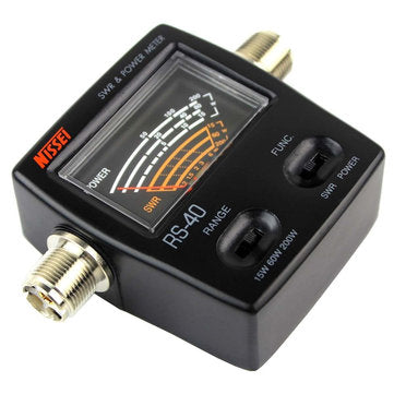 NISSEI RS-40 Power SWR Meter Measurable Range 200W for Two Way Radio with Adapter Connector