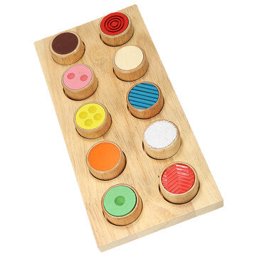 Wooden Touch and Match Sensory Board Montessori Touch Early Educational Puzzle Toys Provide Various