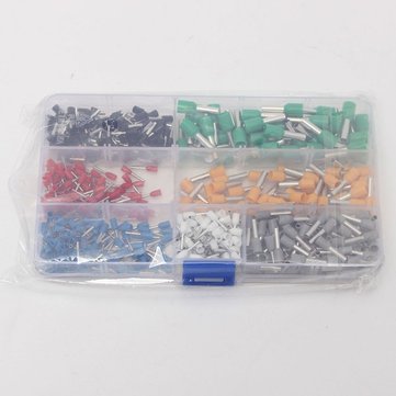 600Pcs Insulated Cord End Terminal Boots Lace Cooper Ferrules Kit Set Wire Copper Crimp Connector