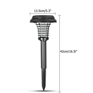 Solar Powered LED Light Mosquito Pest Bug Zapper Insect Killer Lawn Lamp Garden