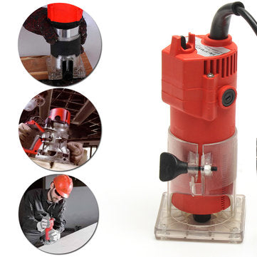 Raitool 220V 580W 6.35mm Electric Hand Trimmer Wood Laminator Router Tools 30000r/min