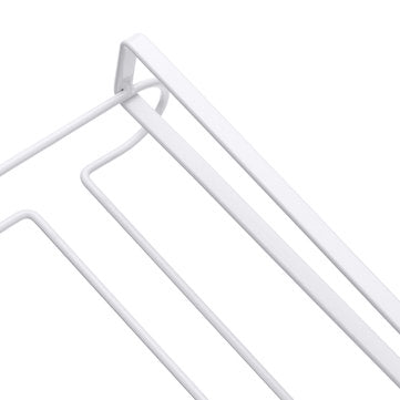White Metal Fresh Bar Champagne Wine Glass Holder Rack Storage Cabinet Hanging
