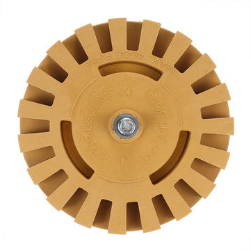4 Inch Rubber Decal Eraser Caramel Wheel Removal with Power Drill Arbor Drill Adapter