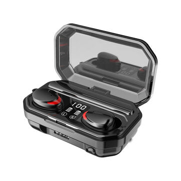 Bakeey M15 Wireless bluetooth TWS Stereo Earbuds LED Digital Display Touch Control... (COLOR: BLACK)