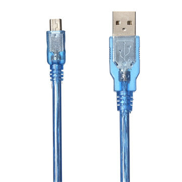 3pcs Blue Male USB 2.0A To Mini Male USB B Power Data Cable for Nano V3.0 ATMEGA328P Module Board