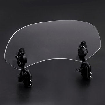 Universal Adjustable Clip On Transparent Windshield Extension Spoiler Wind Small Windscreen Deflecto