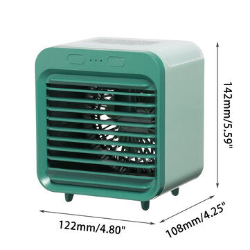 Portable Mini Personal Air Conditioner Desktop Fan Space Cooler USB Rechargeable 3 Gears Air Cooling