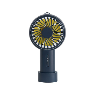 Well Star WT-F20 Mini Handheld Base Fan Rechargeable USB Fan with Lanyard 3 Gear P... (COLOR.: NAVY)
