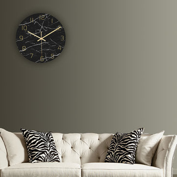 CC010 Creative Marble Pattern Wall Clock Mute Wall Clock Quartz Wall Clock For Home Office Decoratio