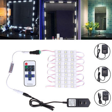 Waterproof 1.5M SMD5630 LED White Cosmetic Mirror Module Strip Light+ Remote Control  (PLUG: AUPLUG)