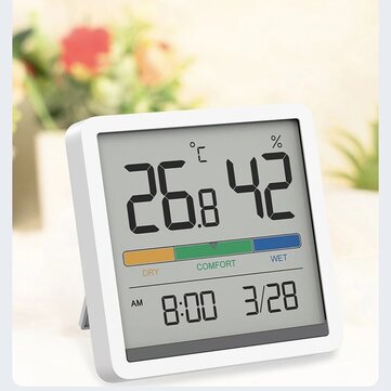 XIAOMI Miiiw Mute Temperature Humidity Clock Digital Hygrometer Alarm Clock Indoor Thermometer Humid
