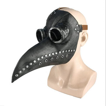 Halloween Medieval Steampunk Plague Doctor Bird Mask Latex Punk Cospla... (TYPE: GUNCOLORWITHSILVER)
