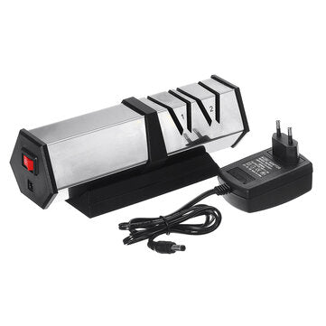 Red or Black Electric Knife Sharpener 2-Stage Diamond Ceramic Coated Sharpening S... (COLOR1: BLACK)