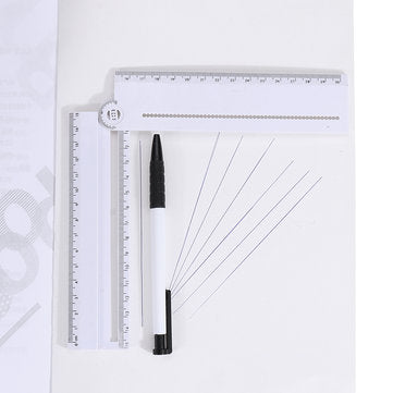 Multifunctional Angle Gauge Adjustable DIY Angle Ruler Protractor Math Geometry Drawing Ruler