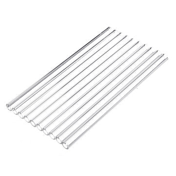 10Pcs Length 150mm OD 7mm 1mm Thick Wall Borosilicate Glass Blowing Tube Lab Tubes