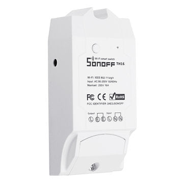 SONOFF 2pcs TH16 DIY 16A Smart Home WIFI Temperature Humidity Thermostat APP Remote Control Switch