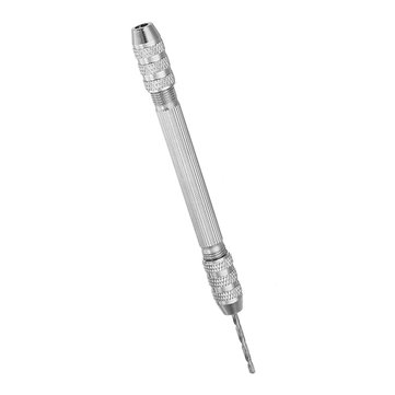 0.5-3.2mm Double Head Chuck Mini Hand Drill With 10pcs 0.8-3mm Twist Drill Bits Set